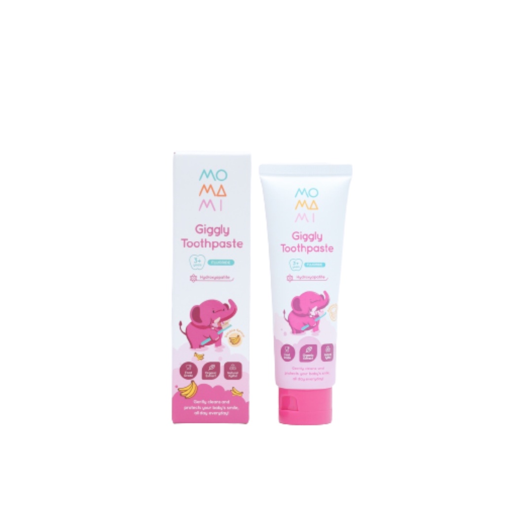 Momami Giggly Toothpaste With Fluoride Banana Pasta Gigi Anak 50gr