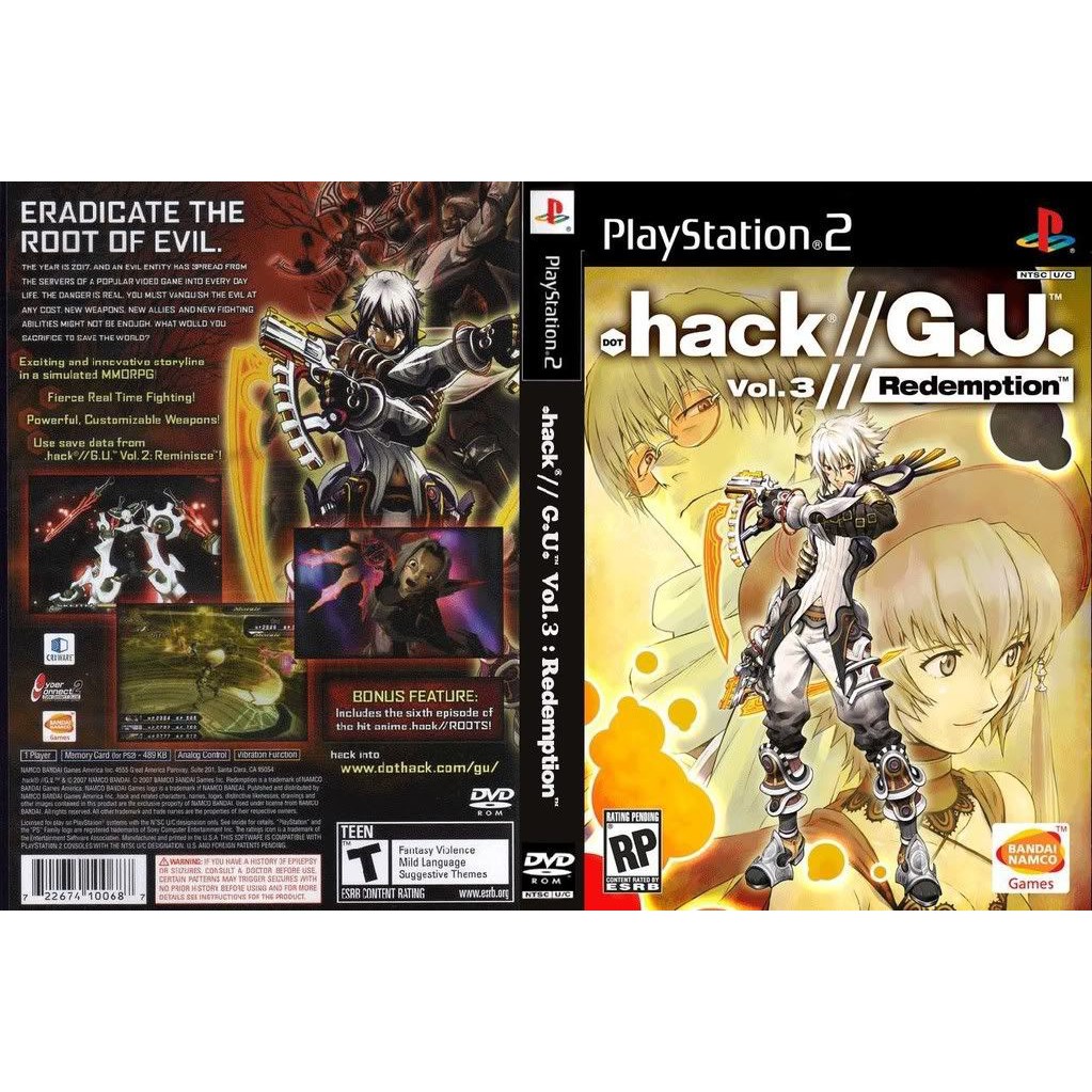 Kaset Ps2 Game dot Hack GU 3 Redemption