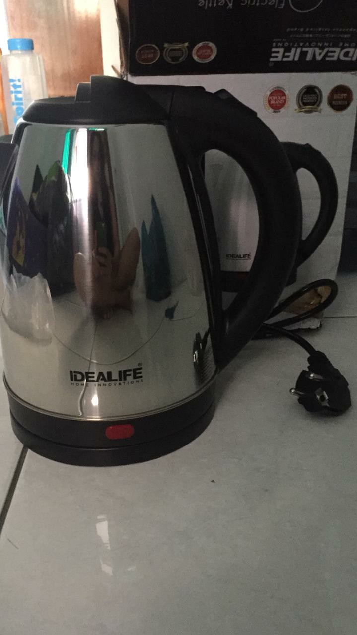 Teko Listrik / Electric Kettle Stainless 1.8 Liter Idealife Il-110