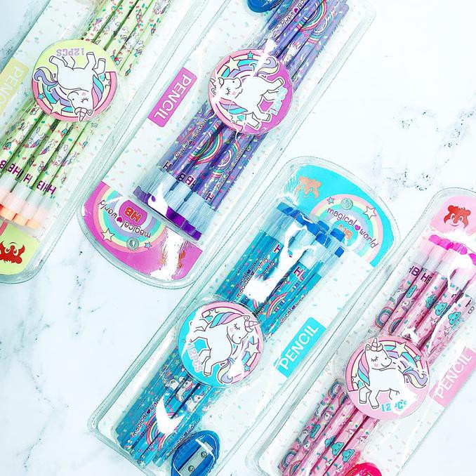 

Pensil unicorn isi 12 pcs set TERBATAS
