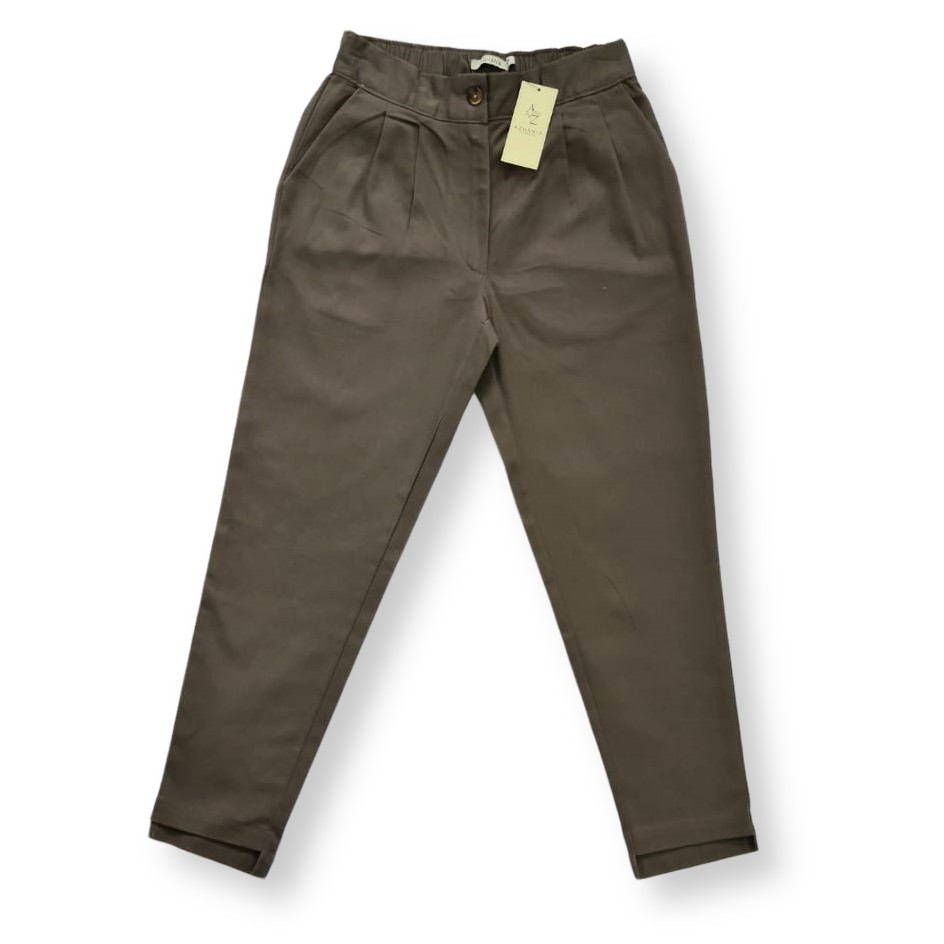 Akia Pant - Long Pant Wanita By Azhania-Olive Brown