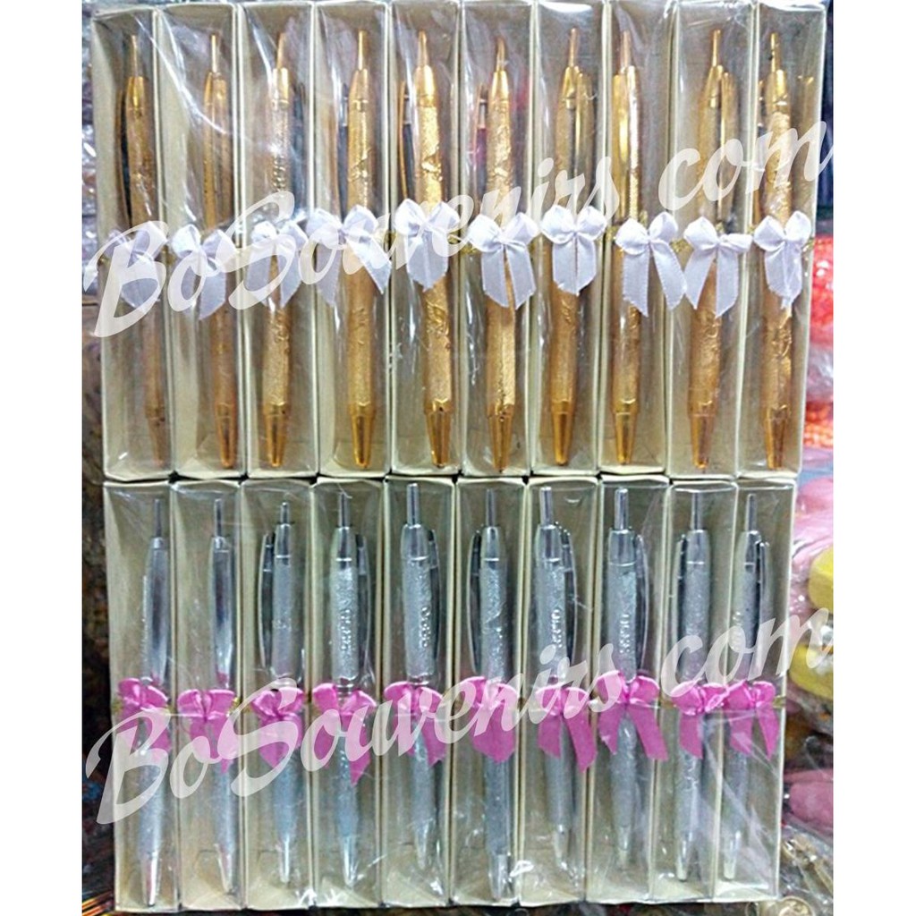 

promo Souvenir Pulpen warna Perak & Emas kemasan Box (minimal beli 100pcs)