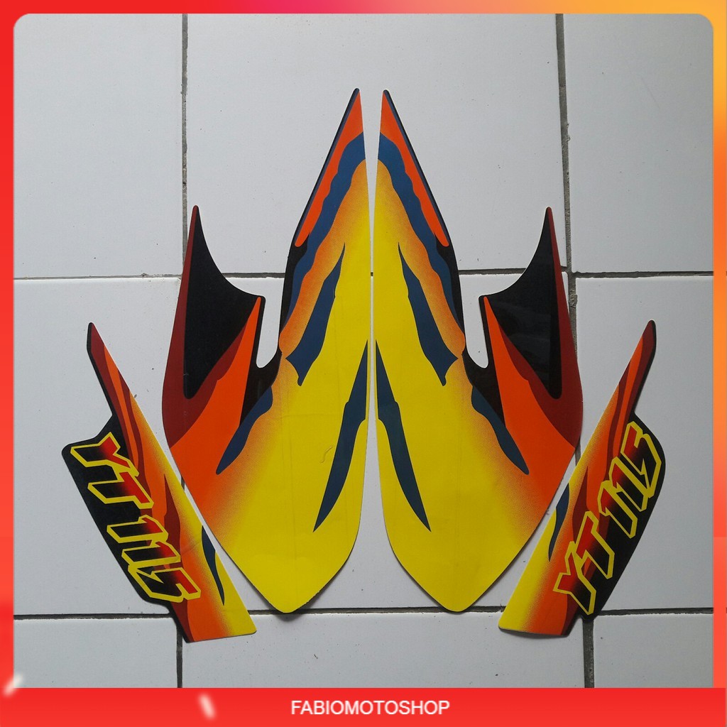 stiker motor yamaha yt 115 orange