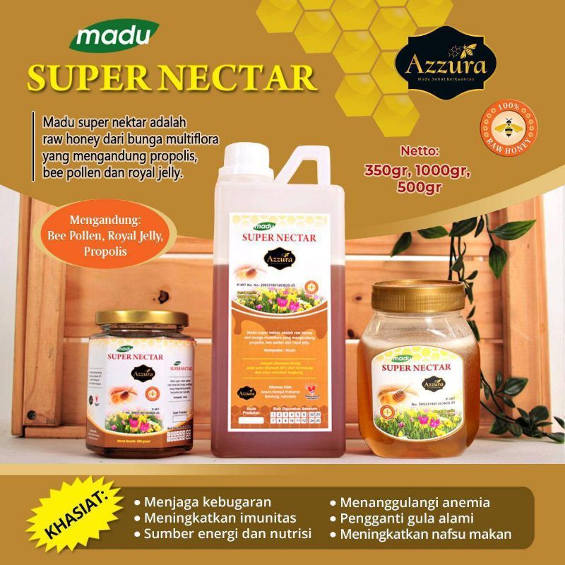 

madu azzura - madu supper nectar 500gr manis