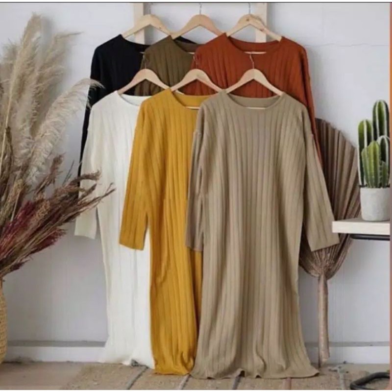 Tunik Rajut Knit / Sweater Rajut Wanita / Coziel Tunik Rajut Sweater