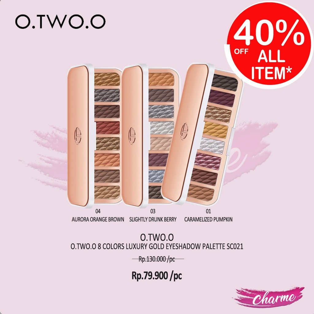 (READY &amp; ORI) O.TWO.O Otwoo 8 Colors Luxury Gold Eyeshadow Palette SC021