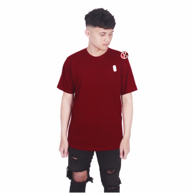 KAOS POLOS MAROON COTTON COMBAD 24s PRIA DAN WANITA BASIC