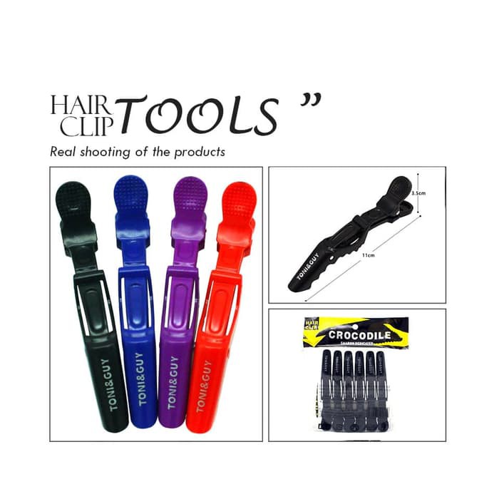 TBI Jepit Rambut Salon Jepit Buaya Toni &amp; Guy / Polos Hair Clip Tools