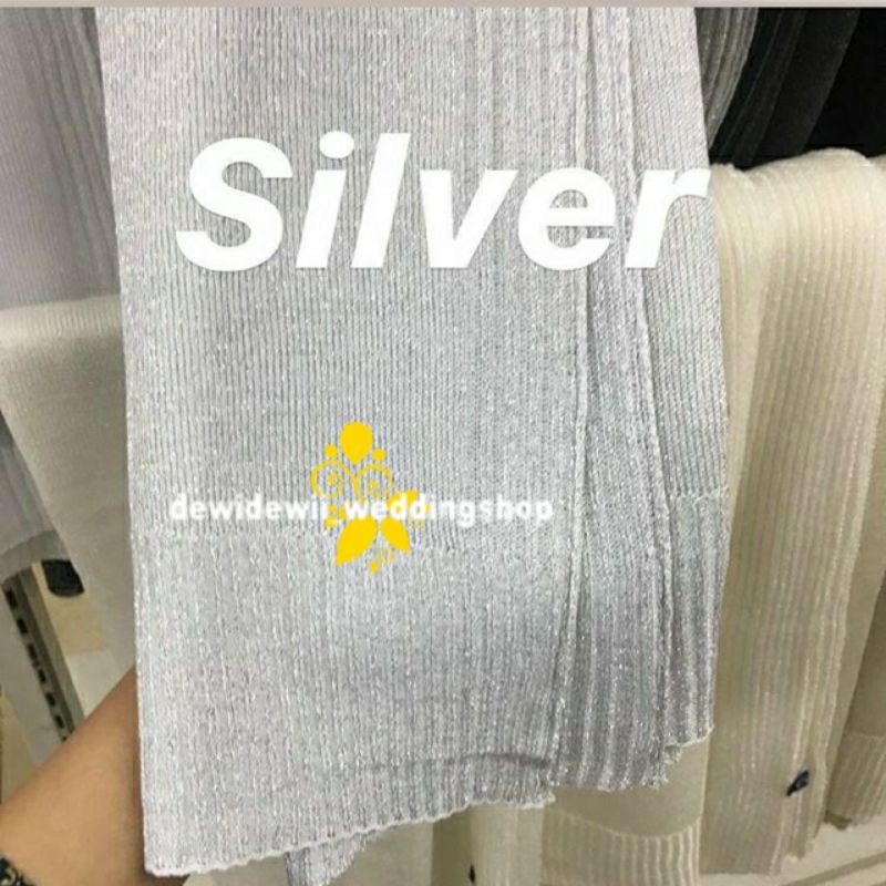 Pasmina Rajut/ Pashmina Gliter/ Jilbab Pengantin