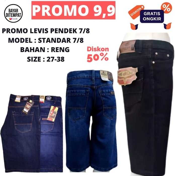 CELANA JEANS PENDEK PRIA DEWASA 7/8 /CELANA LEVIS PENDEK PRIA DEWASA DISTRO 7/8 SIZE /27–38