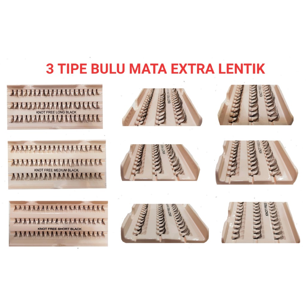 Paket Extention Bulu Mata Extra Lentik Premium 6 in 1