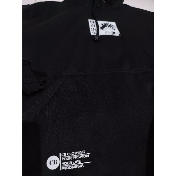 Sweater Hoodie Distro Kachios Cb.Cloting Premium Original Logo Anime Jpn Pict/Sweater Pria/Sweater Wanita Hitam