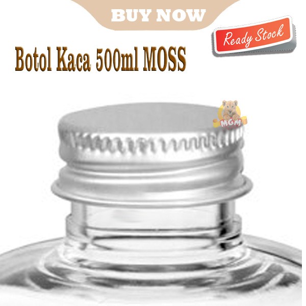 MOSS Botol Kaca 500ml Botol kopi coffee bottle juice tutup alumunium