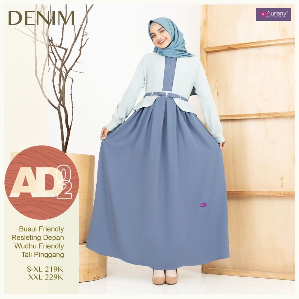 Gamis Aurany 2022 Terbaru Aurany AD 02 Gamis Remaja Trendy