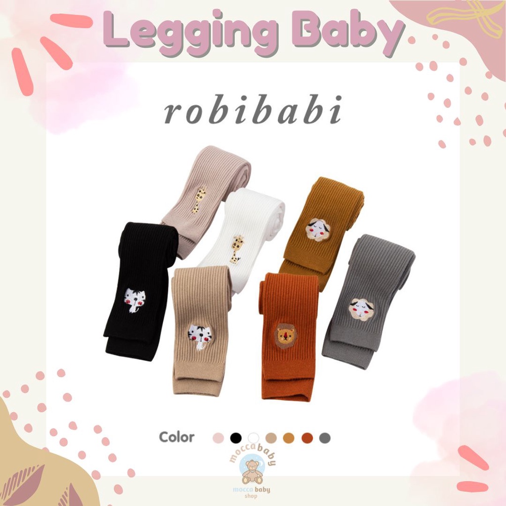 MBSS - LEGGING ANIMALS Legging buka kaki bayi / anak import motif warna polos