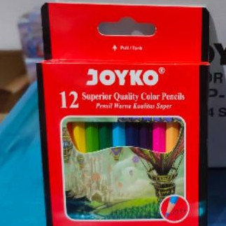 Pensil Warna Joyko isi 12w panjang pendek-1