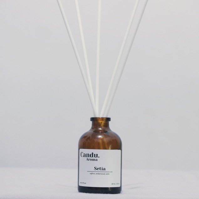 Candu Aroma - Reed Diffuser Pengharum Ruangan Aromaterapi Mewah-Setia
