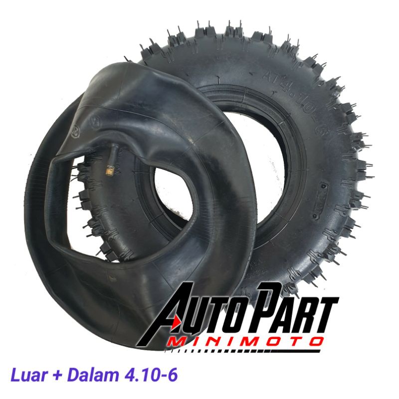 Ban LUAR dan DALAM ATV Ring 6 Ukuran 4.10-6 Set Luar + Dalam Ban 1 Set