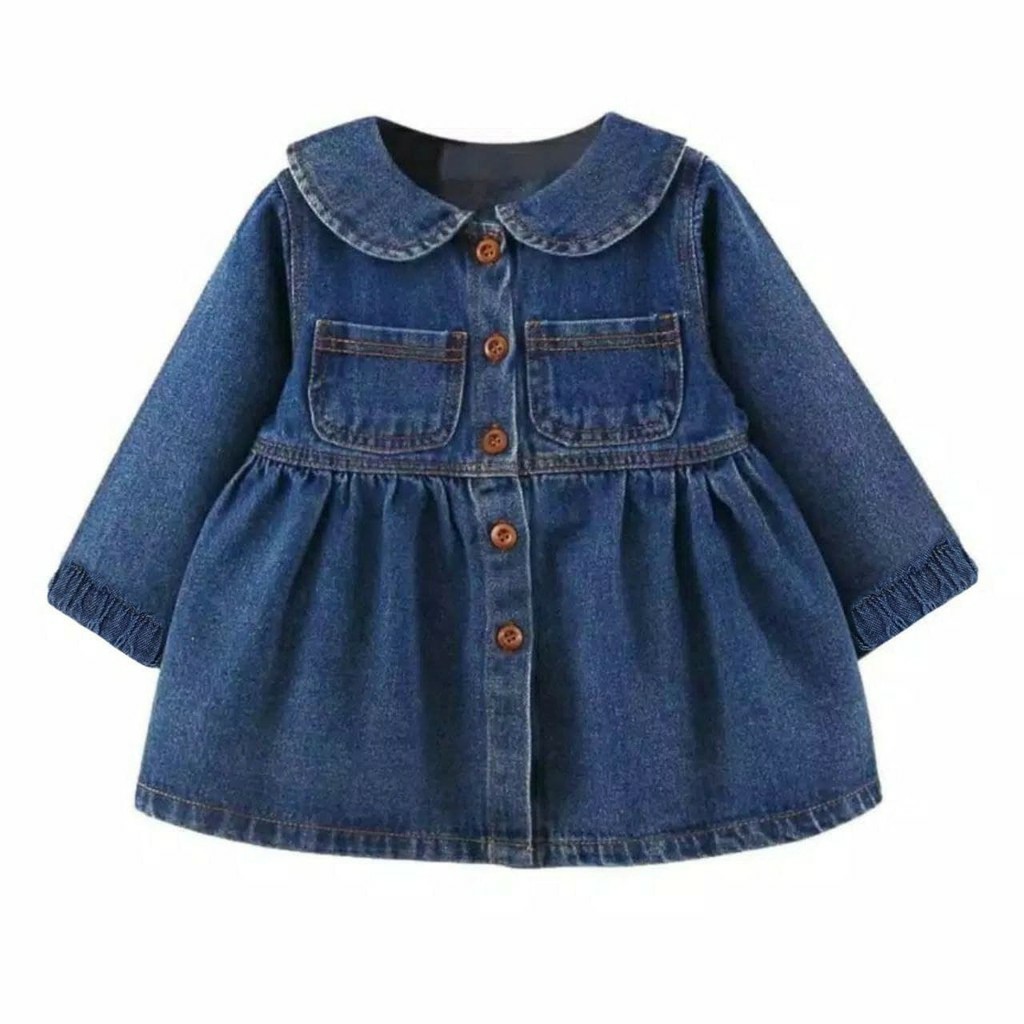 DRESS ALESYA DRESS ANAK KOREAN STYLE 1-5Th Dress Jeans Anak