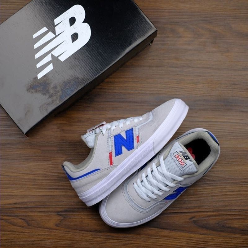 Sneakers New balance Man Cream White Putih Sekolah Kerja Kuliah Kado Hadiah Pria Termurah Murah