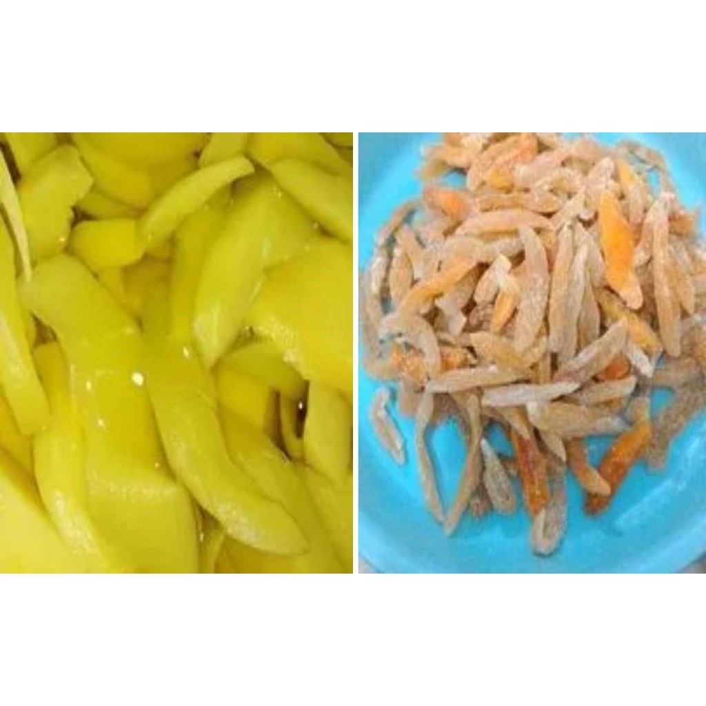 

Manisan mangga - Cemilan Buah mangga manisan olahan pribumi - manisan alami mangga