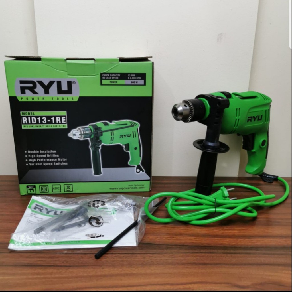 RYU 13mm RID 13-1 RE Impact Drill - Mesin Bor beton tembok TERMURAH