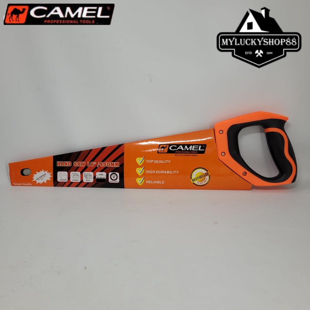 Camel Gergaji Kayu Gagang Karet 18 Inch Heavy Duty