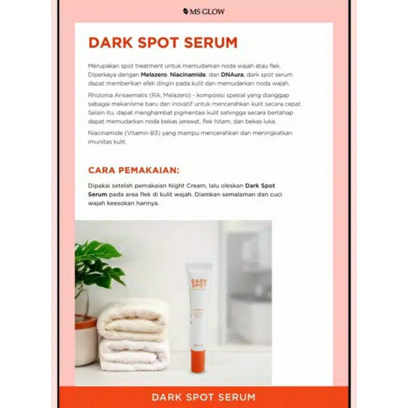 Ms Glow Acne Spot / MS Glow Pore Away / Ms Glow Dark Spot Serum