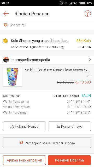 So Klin Liquid Bio Matic Clean Action White & Bright 800ml