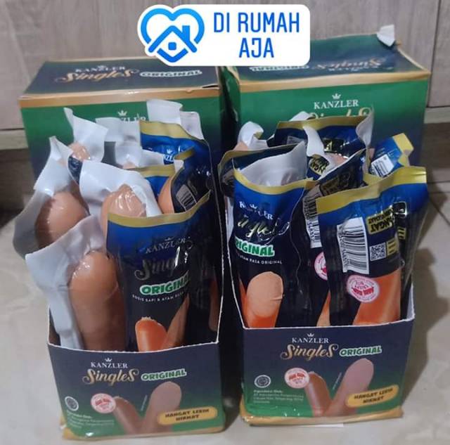 

Kanzler Singles sosis siap makan Dus isi 12