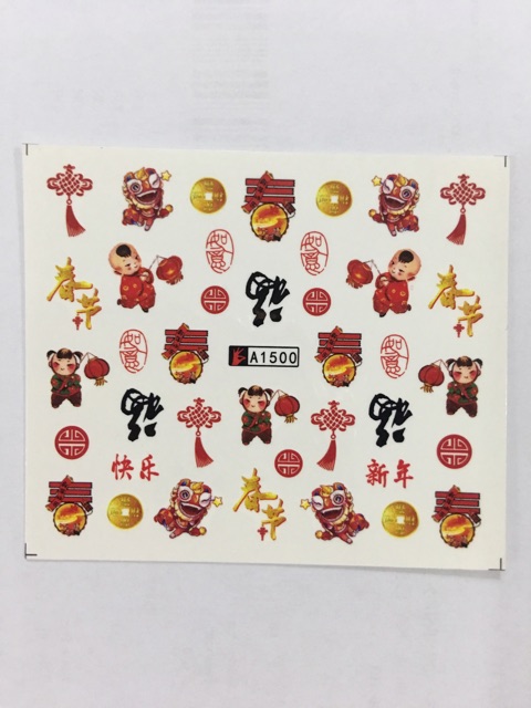 Stiker Kuku/Water Decal Nail Art Stickers chinese new year