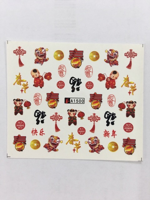 Stiker Kuku/Water Decal Nail Art Stickers chinese new year