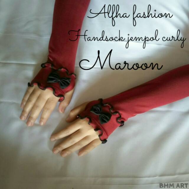(BISA COD) Manset tangan curly 2 layer /handsock jempol /handsock jempol pita/manset tangan/masker