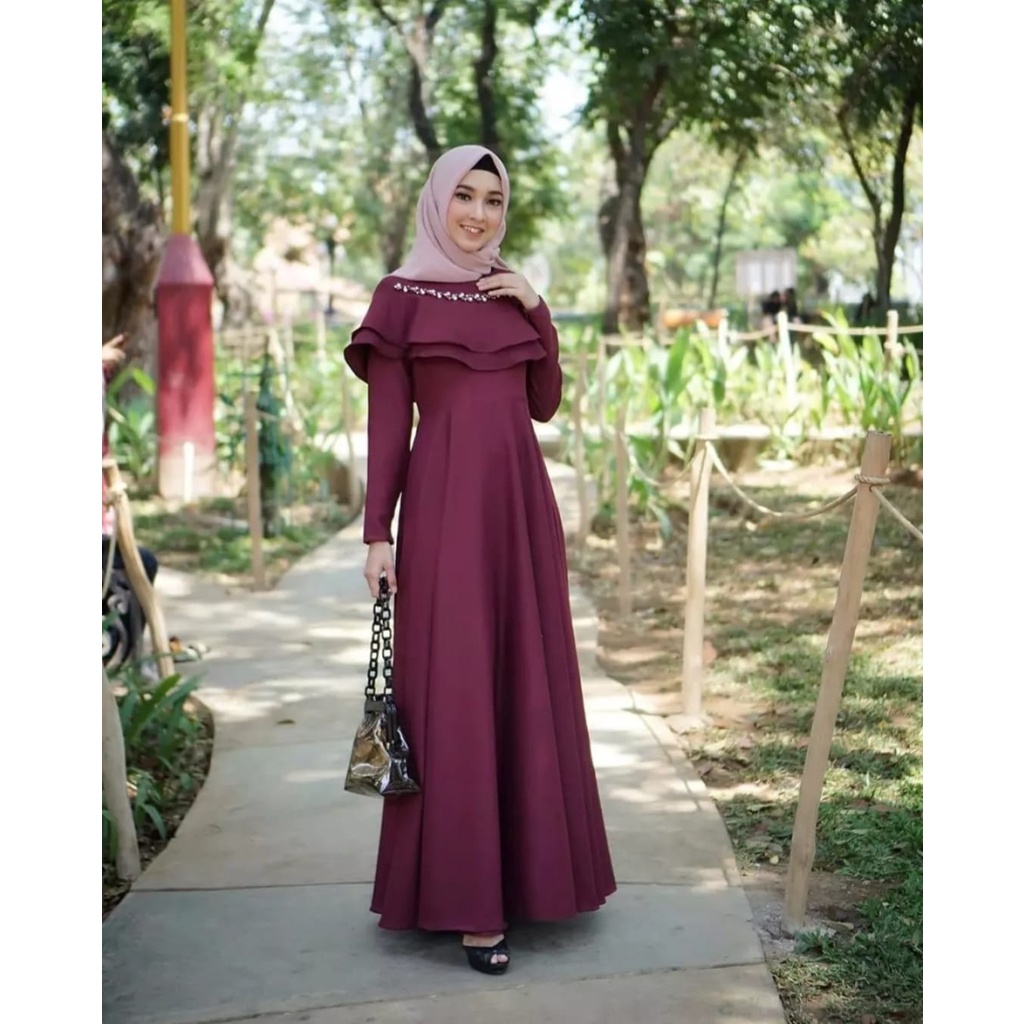 Zakira Dres / ( Ukuran M~L~XL ) Long Dress Moscrepe/ Baju Gamis Terbaru Lebaran Long Dress Pesta / Dress Kondangan / Gamis Remaja / Gamis Terbaru 2021 / Gamis Wanita Terlaris / Dress Wanita Terbaru 2023 / Gamis Wanita / Abaya terbaru / Baju Lebaran 2022