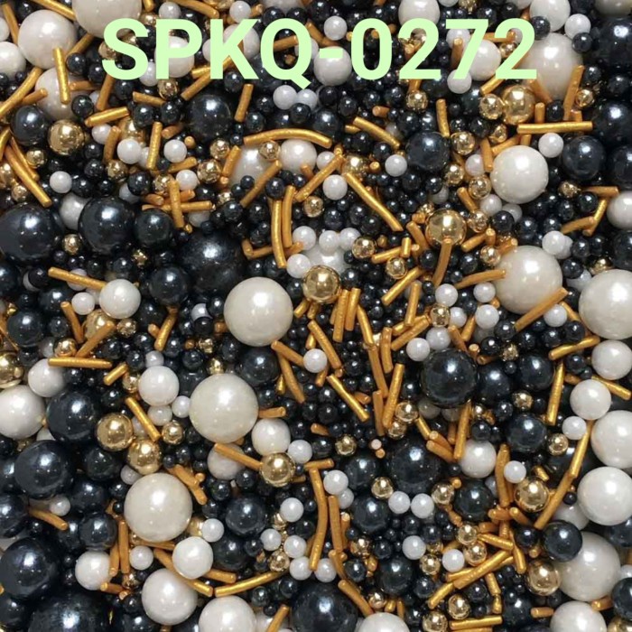 

SPKQ-0272 SPRINKLES SPRINKLE SPRINGKEL 250GR MUTIARA HITAM PUTIH EMAS BERKUALITAS TINGGI