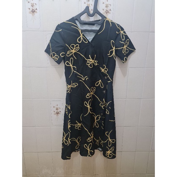 MURAH Dress Hitam Gold