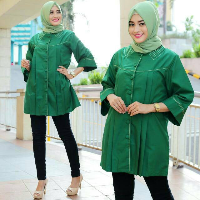 Atasan Blouse Katun Jepang Tetrex Pakaian Wanita Baju Kantor Casual