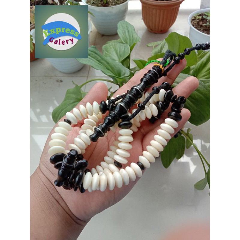 tasbih tijani kombinasi tulang kerbau + tali arus B 11
