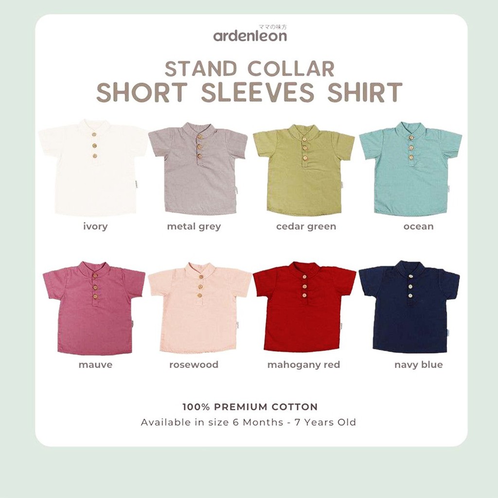 Ardenleon Stand Collar Short Sleeves Shirt