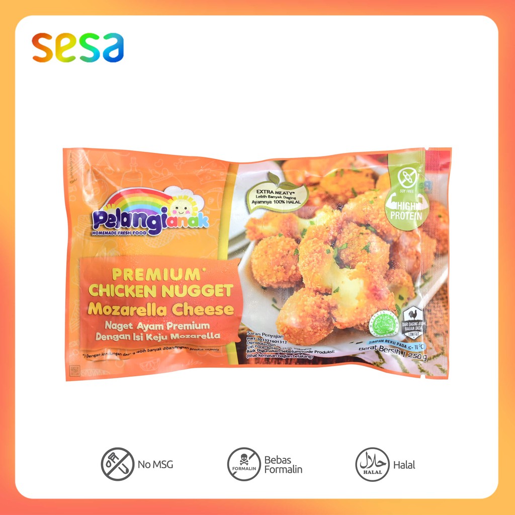 Pelangi Premium Chicken Nugget Mozarella Cheese 250 g