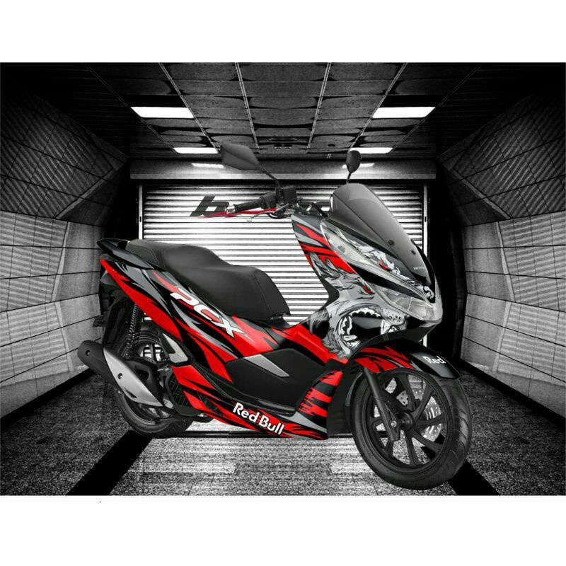 sticker decal full body pcx 150 wolf gramasi