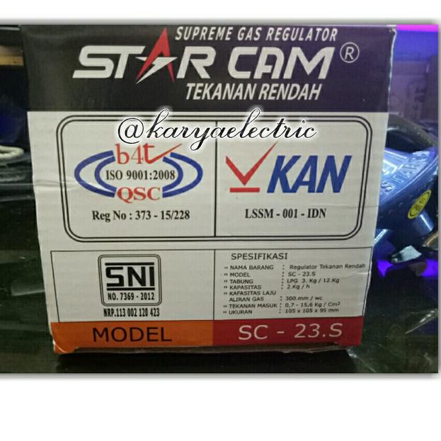۞ Regulator Kompor Gas Star Cam SC-23S SNI ORIGINAL ➣