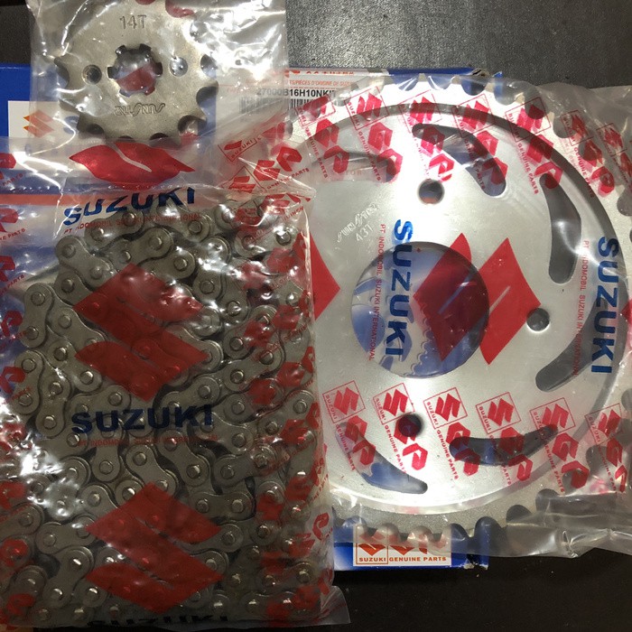 Gear Set Paket Kit Gir Rantai Roda Suzuki FU 150 Old Lama 428 43T 14T