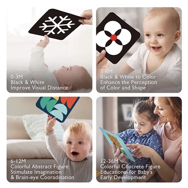 Bundle package baby stimulation flashcard 4in1 newborn hampers promo
