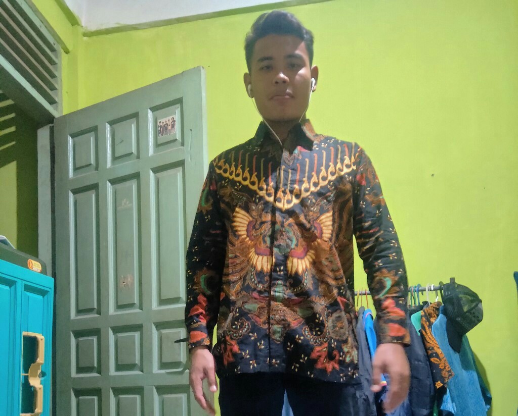 Kemeja Batik Pria Lengan Panjang Size M L Xl Xxl Bswart Batik Hrb026 Kenongo Hem Panjang Padi