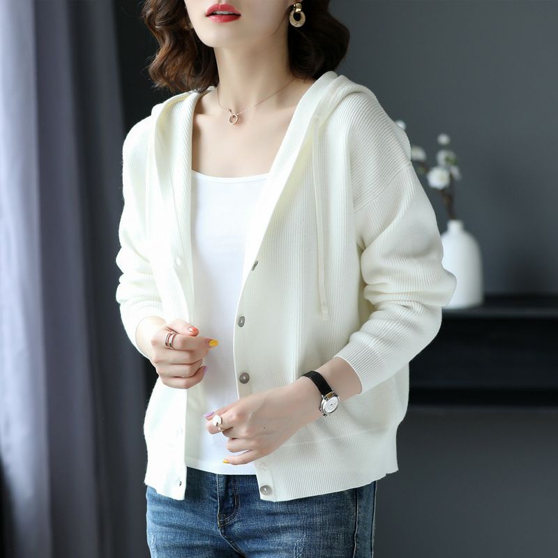 Cardigan Hoodie Kancing Knit Import TM (LM2)