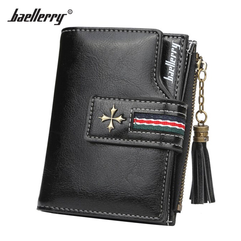 BAELLERRY N1636 Dompet Lipat Wanita Kulit Bifold Wallet WK-SBY