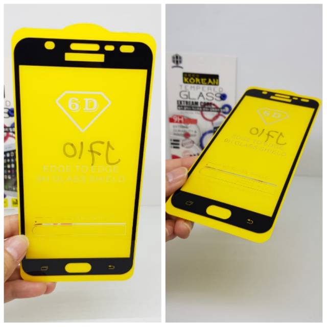 KOREAN Tempered Glass Samsung J7 2016 5.5 inchi FULL SCREEN Guard Samsung J710 FULL LAYAR FULL GLUE