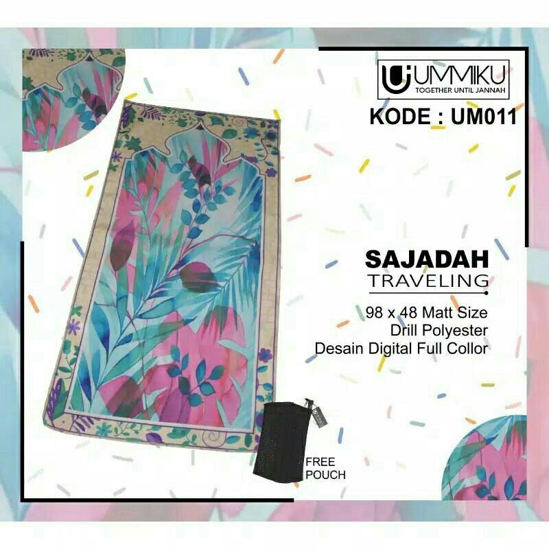Sajadah Ummiku (original) / Sajadah Lipat / Sajadah Travel / Sajadah Tipis