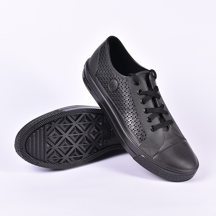 Sepatu ApStar AP Star By Ap Boots Karet PVC Karet Full Black Hitam
